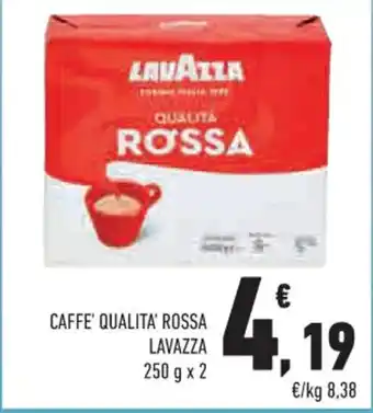 Conad Margherita CAFFE' QUALITA' ROSSA LAVAZZA 250 g x 2 offerta