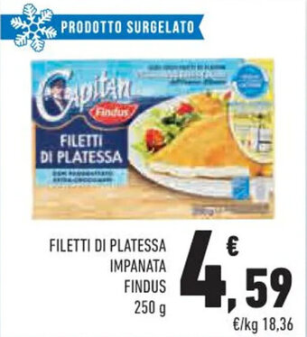 Conad Margherita FILETTI DI PLATESSA IMPANATA FINDUS 250 g offerta