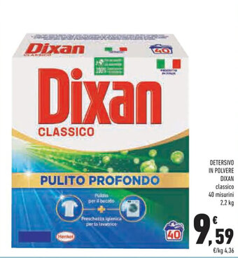 Conad Margherita DETERSIVO IN POLVERE DIXAN classico 40 misurini 2,2 kg offerta