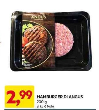 DPiù HAMBURGER DI ANGUS 200 g offerta