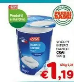 Crai Crai Yogurt Bianco Intero offerta