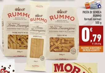 Conad PASTA DI SEMOLA RUMMO formati normali 500 g offerta
