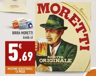 Conad BIRRA MORETTI 6x66 cl offerta