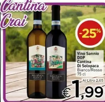 Crai Cantina di solopaca Vino Sannio Bianco DOP 750 Ml offerta