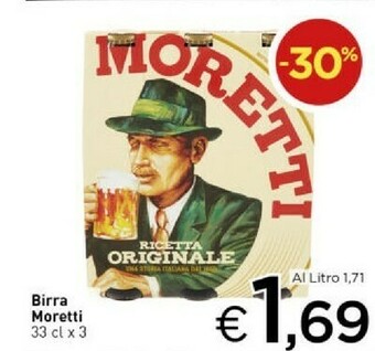 Crai Birra Moretti - Birra Moretti 330 G(ml) offerta
