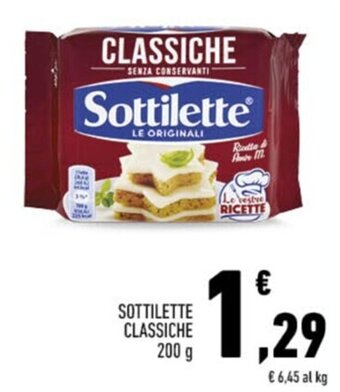 Conad SOTTILETTE CLASSICHE 200 g offerta