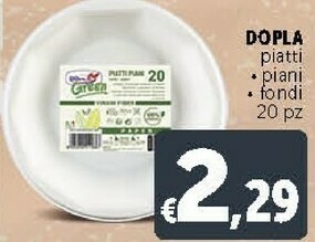 Deco Supermercati Dopla Piatti Piani 20 Pz offerta