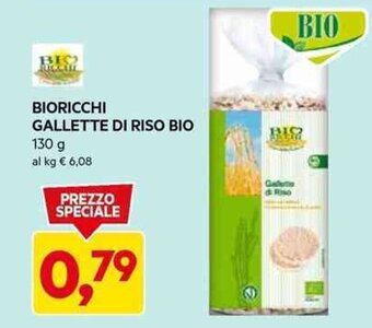 DPiù BIORICCHI GALLETTE DI RISO BIO 130 g offerta