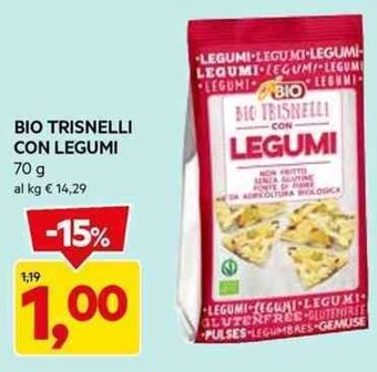 DPiù BIO TRISNELLI CON LEGUMI 70 g offerta