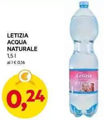 DPiù LETIZIA ACQUA NATURALE 1,51 offerta