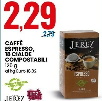 Don Jerez Caffe Espresso 18 Cialde Compostabili
