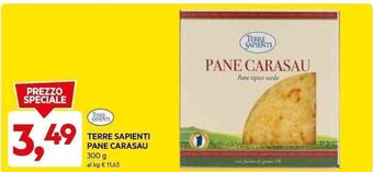 DPiù TERRE SAPIENTI PANE CARASAU 300 g offerta