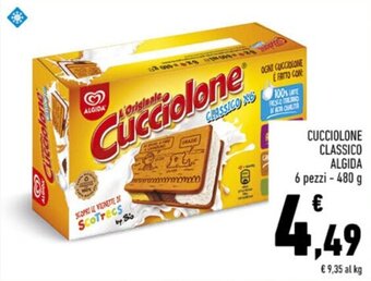 Conad CUCCIOLONE CLASSICO ALGIDA 6 pezzi - 480 g offerta