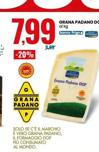 Eurospin Pascoli Italiani Grana Padano Dop offerta