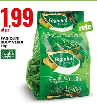 Eurospin Foglia verde Fagiolini Boby Verdi offerta