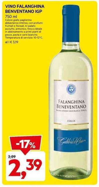 DPiù VINO FALANGHINA BENVENTANO IGP 750 ml offerta