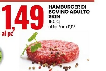 Eurospin Hamburger Di Bovino Adulto Skin offerta