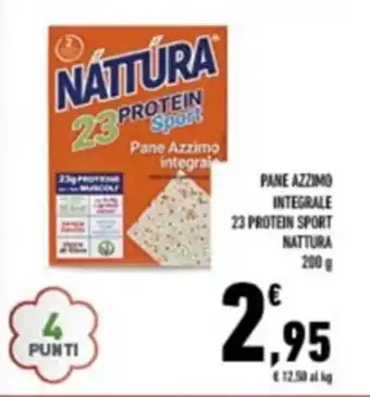 Conad PANE AZZIMO INTEGRALE 23 PROTEIN SPORT NATTURA 200 g offerta