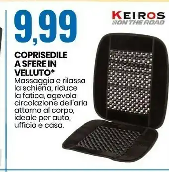 Eurospin Keiros Coprisedile A Sfere Velluto offerta