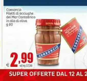 Elite Consorcio Filetti Di Acciughe Del Mar Cantabrico In Olio Di Oliva 80 G offerta