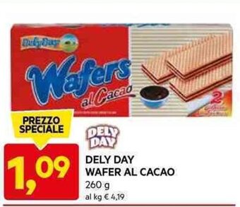DPiù DELY DAY WAFER AL CACAO 260 g offerta