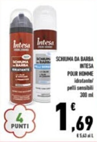 Conad SCHIUMA DA BARBA INTESA Pour Homme offerta
