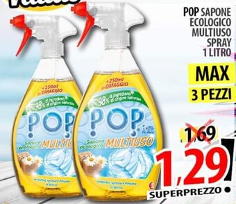 Il Genio Supermercato POP SAPONE ECOLOGICO MULTIUSO SPRAY 1 LITRO offerta