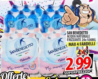 SAN BENEDETTO ACQUA NATURALE FRIZZANTE 24x 500ML