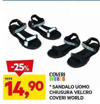 DPiù * SANDALO UOMO CHIUSURA VELCRO COVERI WORLD offerta