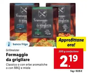 Lidl Grillmeister Formaggio da grigliare 200 g offerta