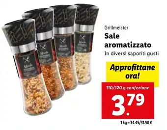 Lidl Grillmeister Sale aromatizzato 110/120 g offerta