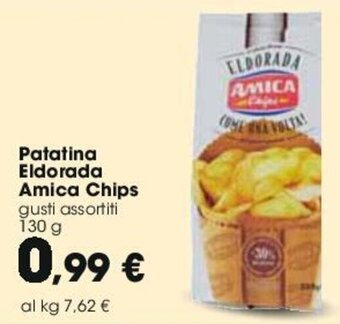 Carrefour Patatina Eldorada Amica Chips gusti assortiti 130 g offerta