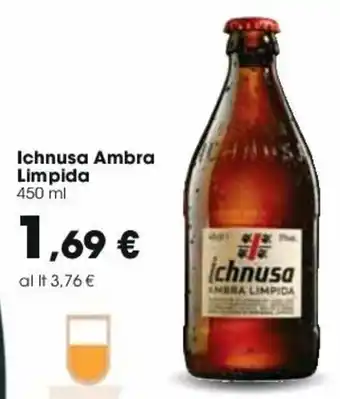 Carrefour Ichnusa Ambra Limpida 450 ml offerta