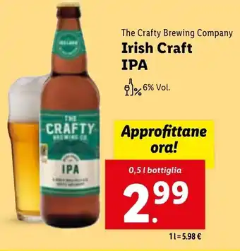 Lidl The Crafty Brewing Company Irish Craft IPA 0,5 l offerta