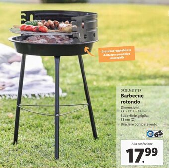 Lidl GRILLMEISTER Barbecue rotondo offerta