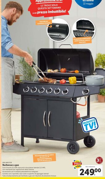 Lidl GRILLMEISTER Barbecue a gas offerta