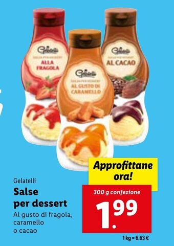 Lidl Gelatelli Salse per dessert 300 g offerta