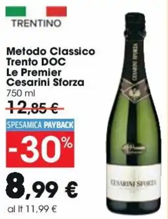 Carrefour Metodo Classico Trento DOC Le Premier Cesarini Sforza 750 ml offerta
