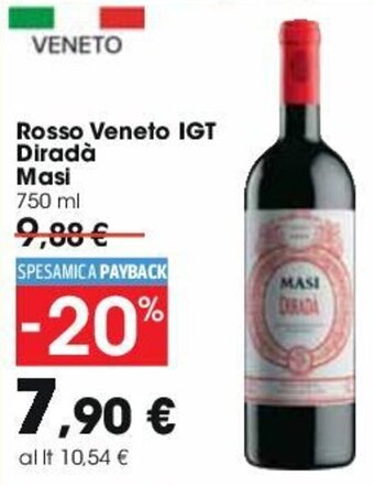 Carrefour Rosso Veneto IGT Diradà Masi 750 ml offerta