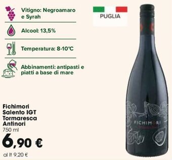 Carrefour Fichimori Salento IGT Tormaresca Antinori 750 ml offerta