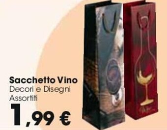 Carrefour Sacchetto Vino Decori e Disegni Assortiti offerta