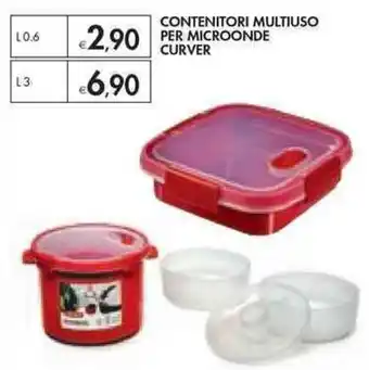 Bennet CONTENITORI MULTIUSO PER MICROONDE CURVER L3 offerta