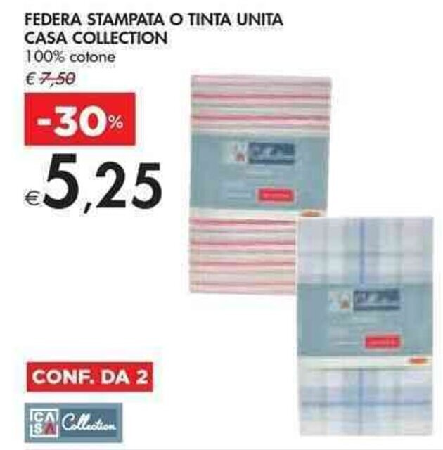 Bennet FEDERA STAMPATA O TINTA UNITA CASA COLLECTION offerta