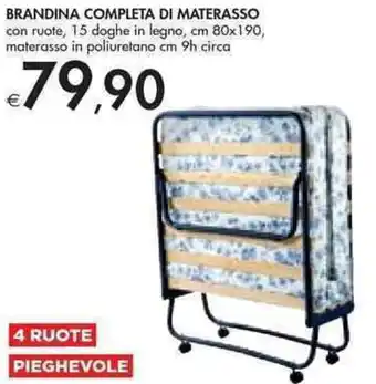 BRANDINA COMPLETA DI MATERASSO cm 80x190