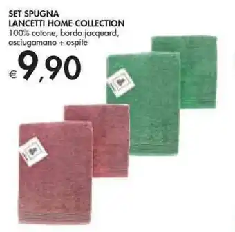SET SPUGNA LANCETTI HOME COLLECTION 100% cotone