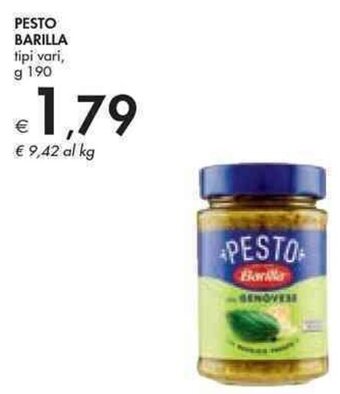 Bennet PESTO BARILLA tipi vari, g 190 offerta