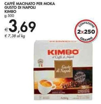 CAFFÈ MACINATO PER MOKA GUSTO DI NAPOLI KIMBO g 500
