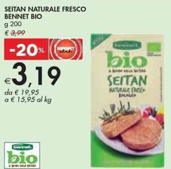 Bennet SEITAN NATURALE FRESCO BENNET BIO g 200 offerta