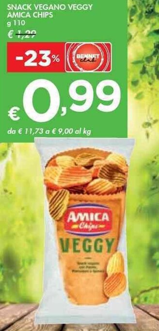 Bennet SNACK VEGANO VEGGY AMICA CHIPS g 110 offerta