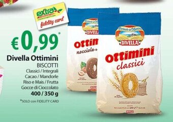 Extra Supermercati Divella Ottimini BISCOTTI 400/350 g offerta